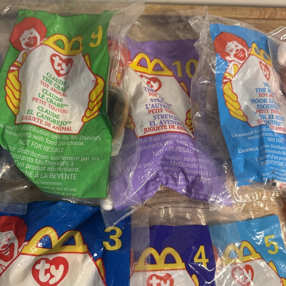 Mcdonalds Ty Beanie Banies 1999 Sealed New Full Set Of 12 - Picture 6 of 8